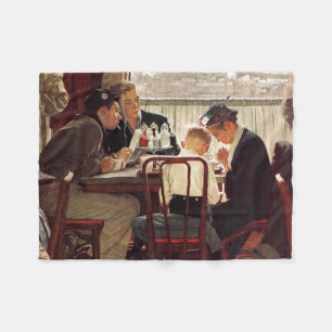 Ordstävnåd av Norman Rockwell Fleecefilt