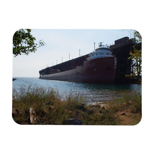 Ore Boat at Marquette MI - Fridge Magnet (Horisontell)