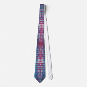 Oreal Blue Red Tie Dye Necktie Slips