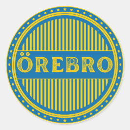 Örebro City Pride Emblem – Swedish Identity Runt Klistermärke