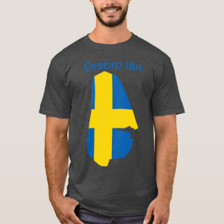 Orebro County Karta Sverige T Shirt
