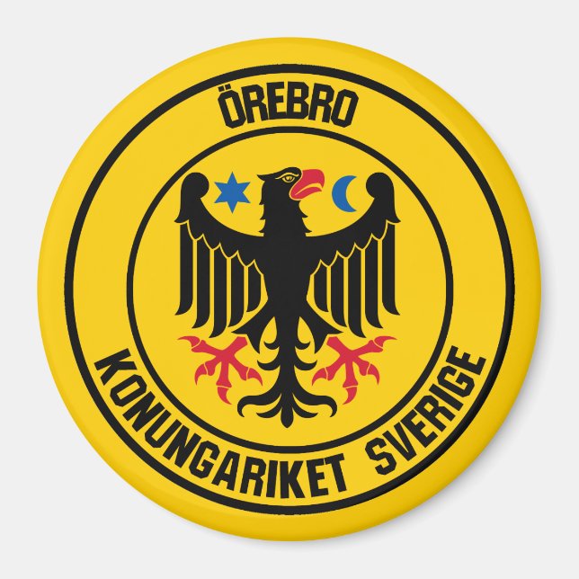 Örebro Round Emblem Magnet (Framsidan)
