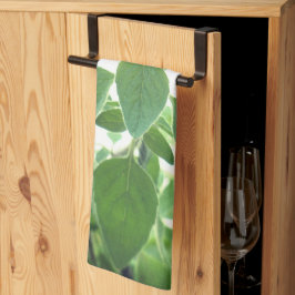 Oregano Herb Grönt and White Kitchen Towel Kökshandduk