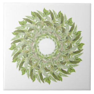 OREGANO WREATH 6-tums keramiskt plattor Kakelplatta
