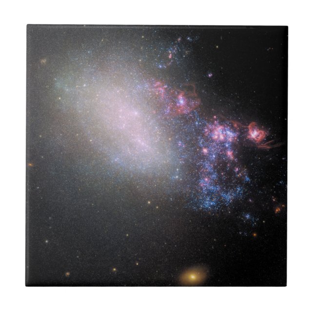 Oregelbunden Galaxy Ngc 4485 Kakelplatta (Framsidan)