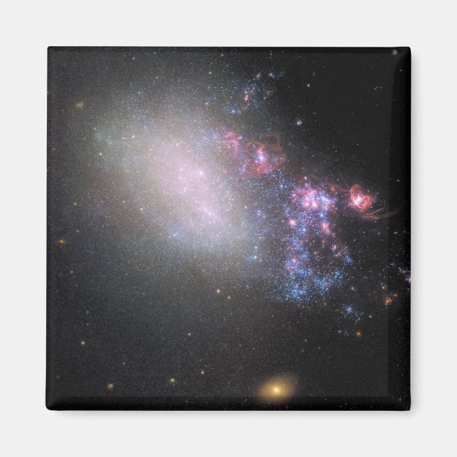 Oregelbunden Galaxy Ngc 4485 Magnet (Framsidan)