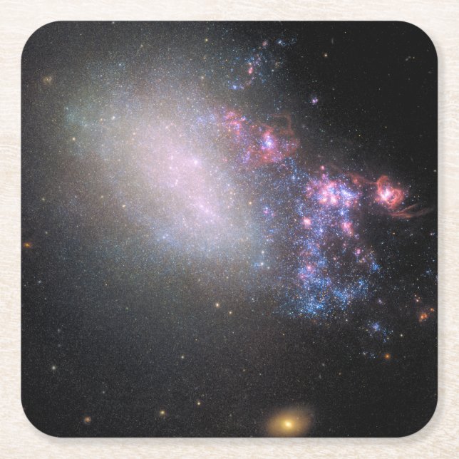 Oregelbunden Galaxy Ngc 4485 Underlägg Papper Kvadrat (Framsidan)