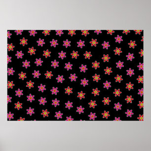 Oregelbunden grassplot inklusive blomstrande osteo poster