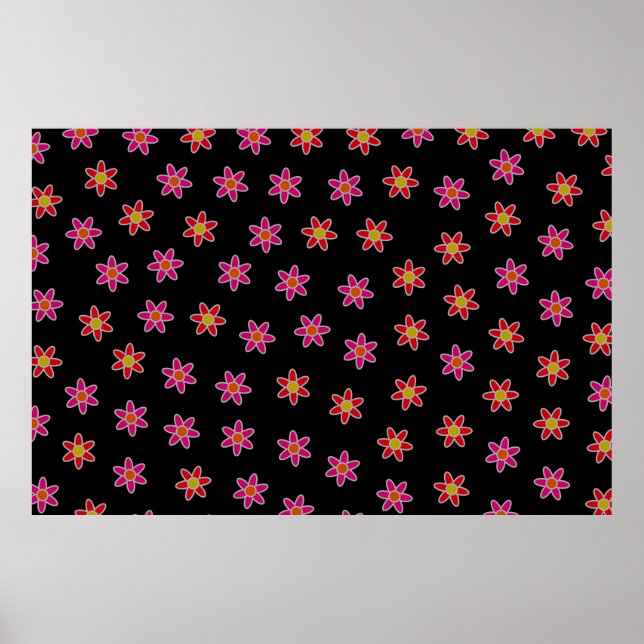 Oregelbunden grassplot inklusive blomstrande osteo poster (Framsidan)