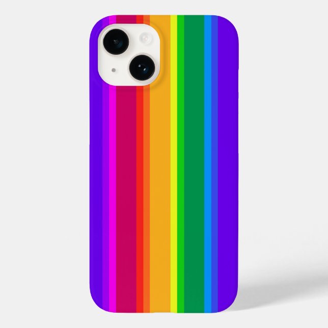 Oregelbunden regnbåge rand Fodral-Mate iphone case (Baksida)