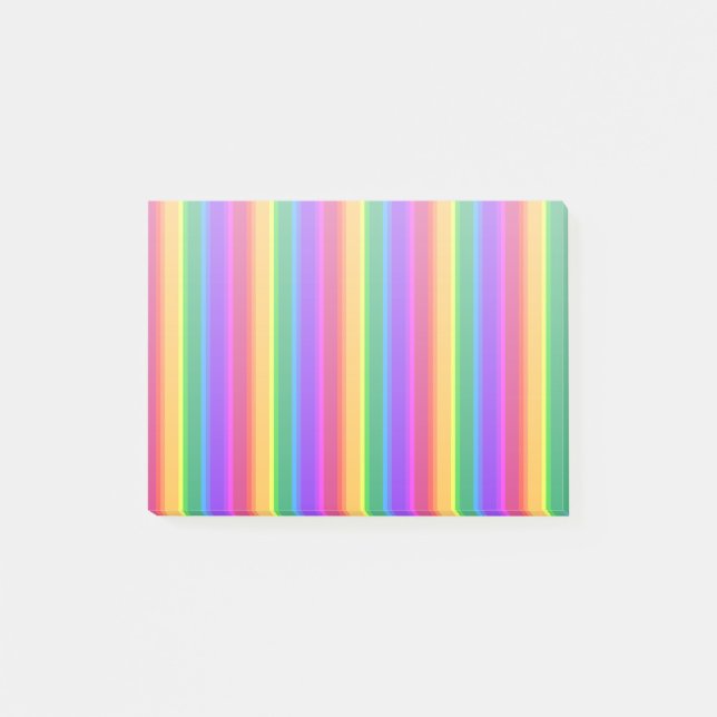 Oregelbunden regnbåge rand post-it block (Framsida)