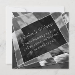 Oregelbunden rektangel med böjd färg, svart och gr inbjudningar