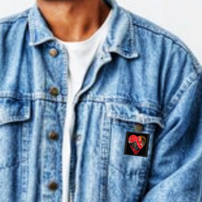 Oregelbundet hjärta knapp (This eye-catching, button expresses your love for the unique!)