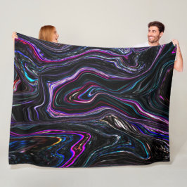 Oregelbundet kurvor med färg kvävd av mörken fleecefilt