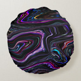 Oregelbundet kurvor med färg kvävd av mörken rund kudde