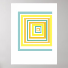 Oregelbundna fyrkanter poster