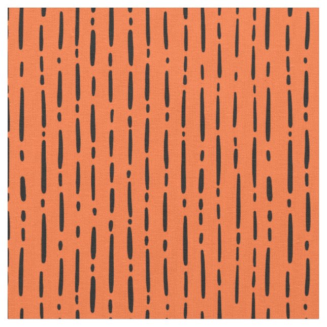 Oregelbundna linjer och streck på orange tyg (Närbild)