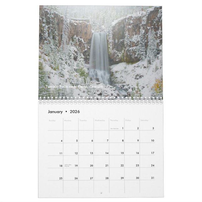 Oregon 2013 kalender (Jan 2026)