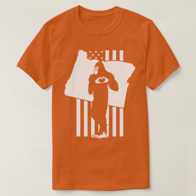 Oregon American Flagga T Shirt (Design framsida)