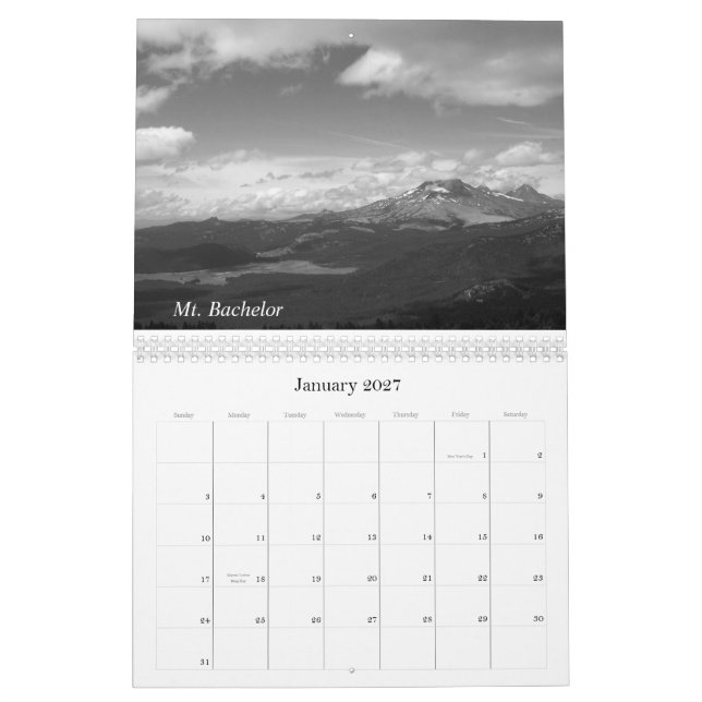 Oregon ande kalender (Jan 2027)