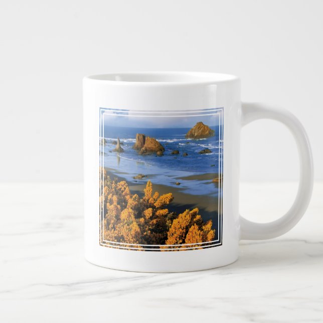 Oregon Beach View I Bandon Jumbo Mugg (Höger)