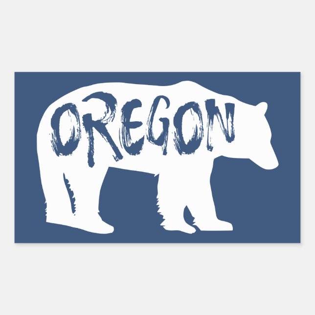 Oregon Bear Rektangulärt Klistermärke (Framsida)