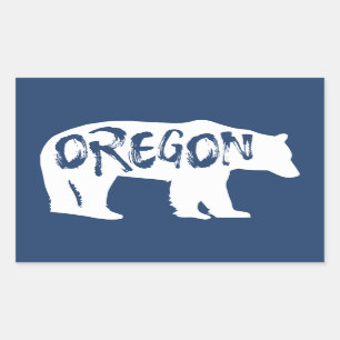 Oregon Bear Rektangulärt Klistermärke