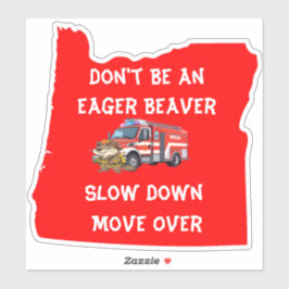 Oregon Beaver Firefighter är ingen skönare Beaver Klistermärken