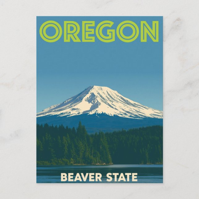 Oregon Beaver State Vykort (Framsida)