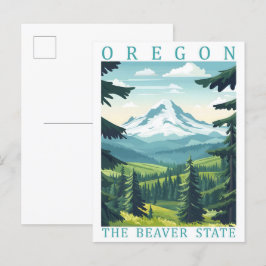 Oregon Beaver-staten USA Travel Ställe Vykort