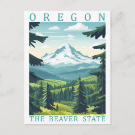 Oregon Beaver-staten USA Travel Ställe Vykort