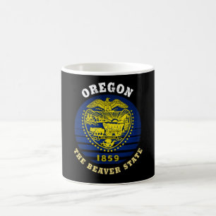 OREGON BEAVER STATLIG FLAGGA KAFFEMUGG
