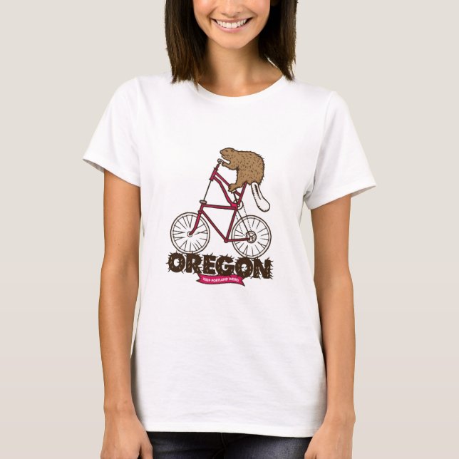 Oregon Behålla Portland Konstig T Shirt (Framsida)