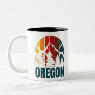 Oregon Berg Retro Vintage Två-Tonad Mugg