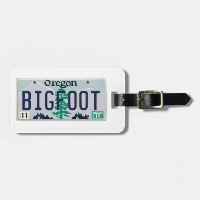 Oregon Bigfoot registreringsskylt Bagagebricka (Horisontell Framsida)