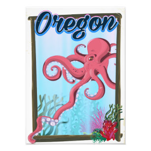 Oregon bläckfisk resaffisch. fototryck