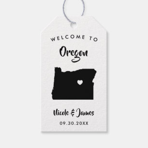 Oregon Bröllop Welcome Bag Märkre, Karta Presentetikett