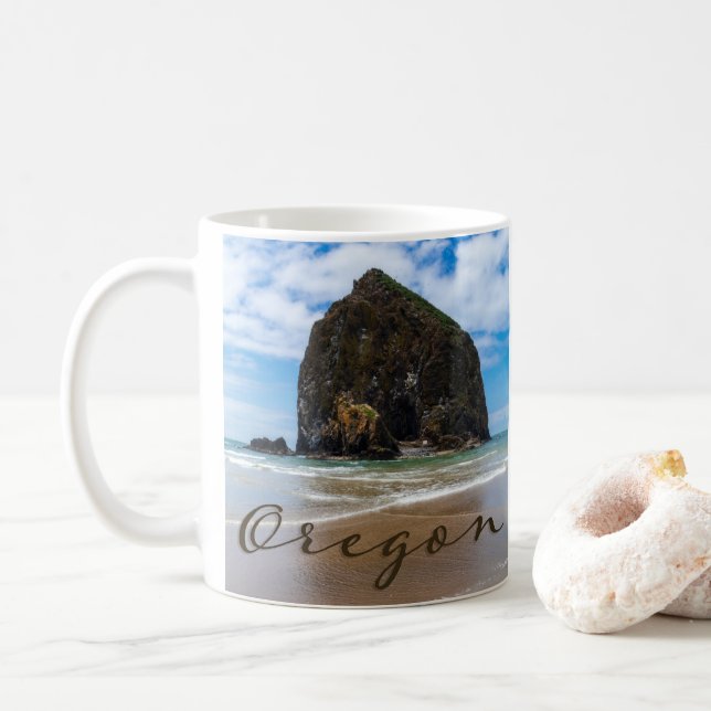 Oregon Cannon Beach Haystack Sten Souvenir Mugg (Med munk)