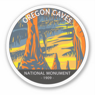 Oregon Caves nationalmonument Oregon Circle Klistermärken