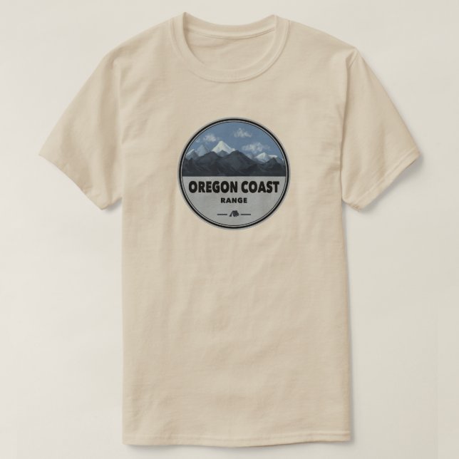 Oregon Coast Mountain Range Camping T Shirt (Design framsida)