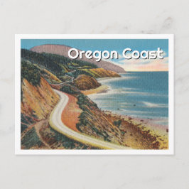 Oregon Coast Vintage Illustration med stort namn Vykort