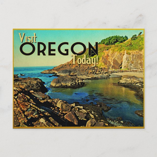 Oregon Coast Vintage Vykort (Framsida)