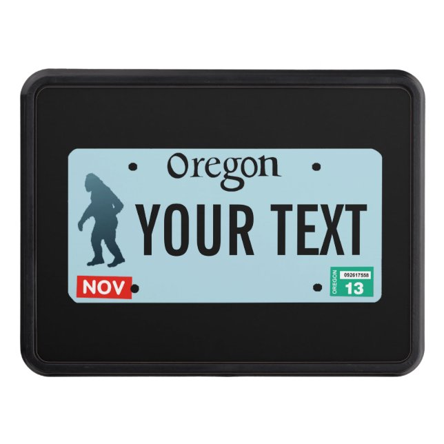 Oregon Columbia Sasquatch License Plate Skydd För Dragkrok (Framsidan)