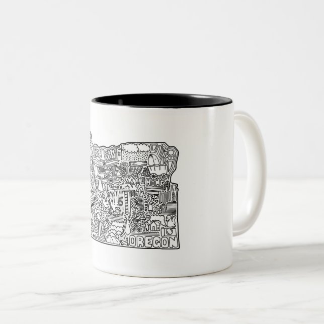 Oregon Doodle Coffee Mugg (Framsida höger)