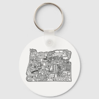 Oregon Doodle Keychain Nyckelring