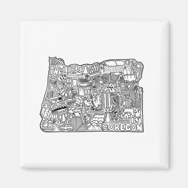 Oregon Doodle Magnet (Framsidan)