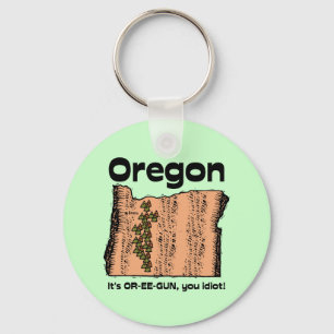 Oregon ELLER statlig Motto~ är det OR-EE-GUN, dig Nyckelring