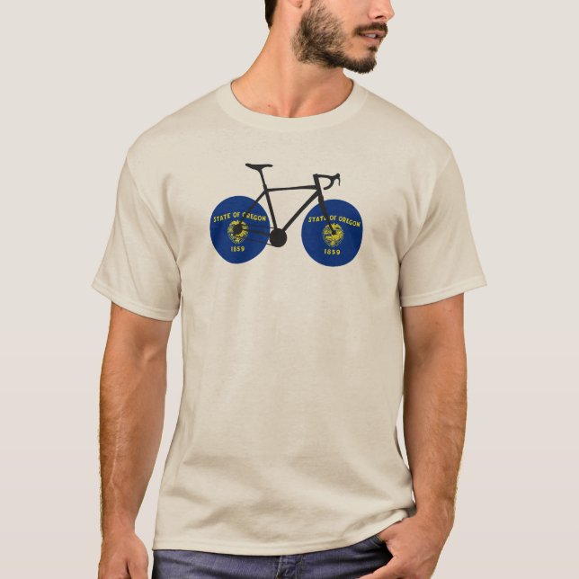 Oregon Flagga Cycling T Shirt (Framsida)