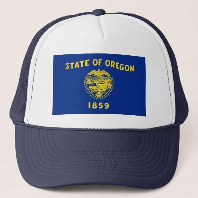 Oregon Flagga Hat Truckerkeps (Framsida)