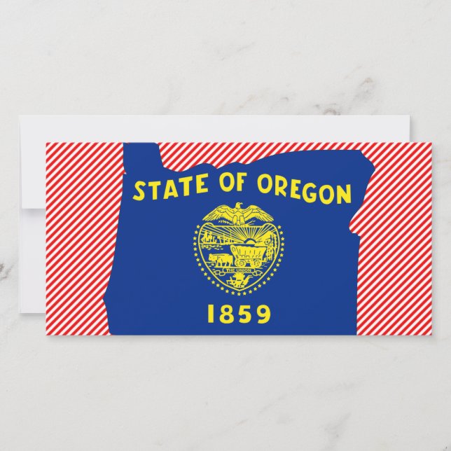 Oregon Flagga Karta (Framsida)